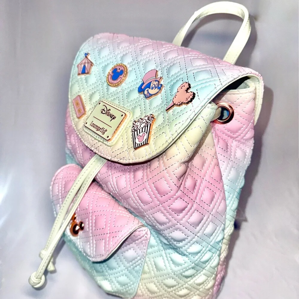 ✨Disney Loungefly Backpack – Pastel Pin Collection (NWT) 🩷 For Pin Collectors! - Picture 3 of 8